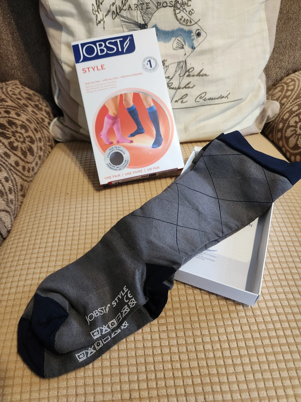 Jobst Men’s Gray Compression Socks Size M